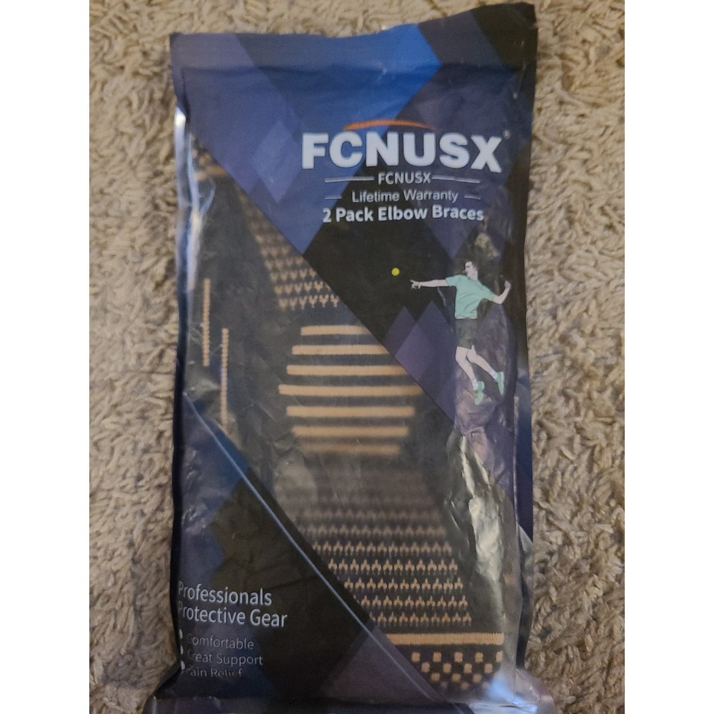 FCNUSX Unisex Adult 2-Pack Copper Great Support Elbow Braces New- Open Bag